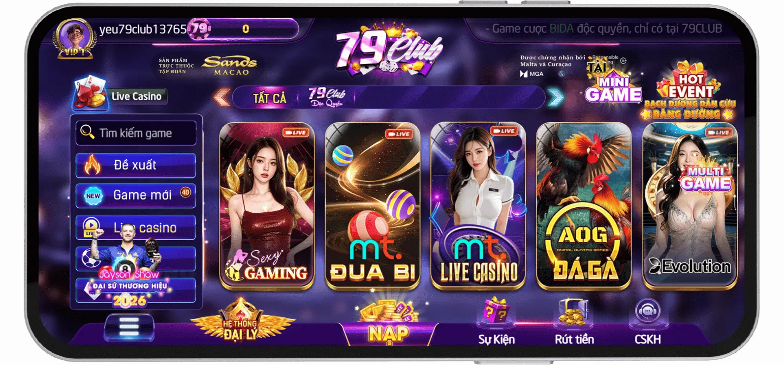 Live Casino tại 79-club.org