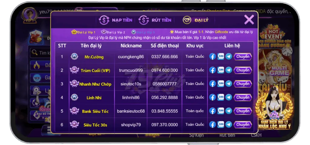 Nạp tiền đại lý 79-club.org