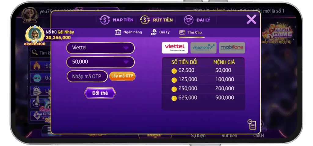 Rút tiền thẻ cào 79-club.org