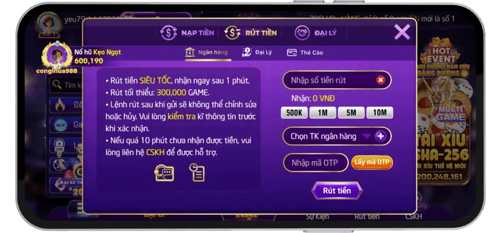 Rút Tiền Ngân Hàng 79Club