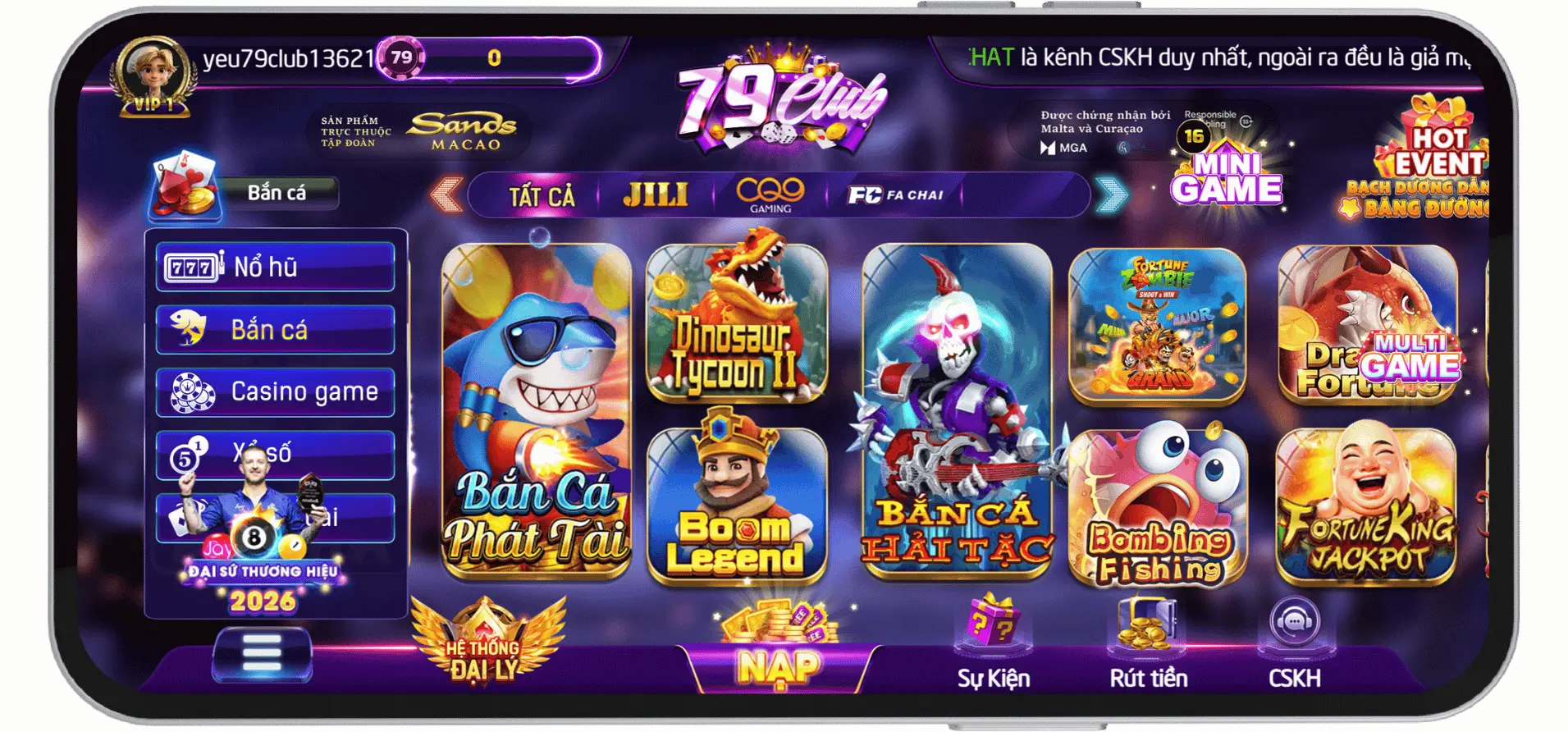 Sảnh Bắn Cá 79-club.org